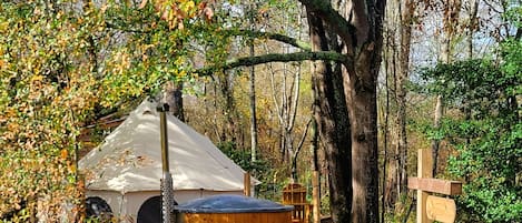 Our Southern Belle with European wood-fired hot tub.