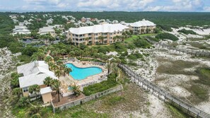 Aerial view of the property