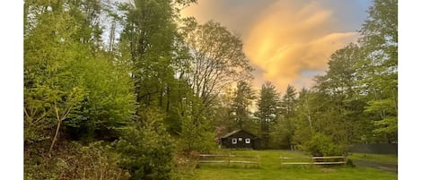 View from back of property towards cottage.  