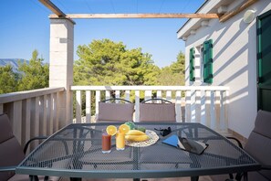 Villa Doris - sunny terrace on the first floor.