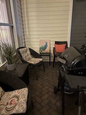 screened porch in front of house