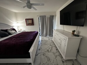 Large Smart Tv 75 inch in master bedroom