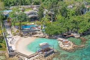 Exclusive retreat: Relax at Promiseas Villa's private beach cove.