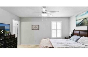 Comfy King size bed in Master (Before)
