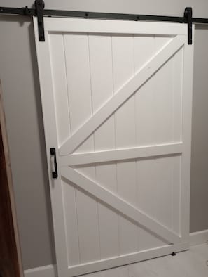Bathroom barn door