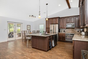 View of kitchen and dining room area