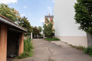 private parking or garage in the courtyard