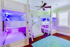 2nd Floor - Bunk Room (6 twin beds) with private bathroom