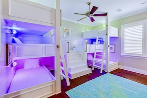 2nd Floor - Bunk Room (6 twin beds) with private bathroom