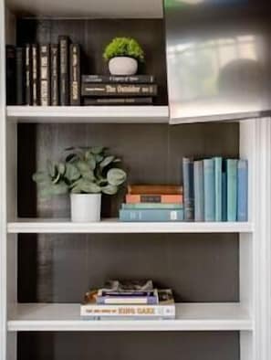 Endless amounts of books to explore from your reading chair.