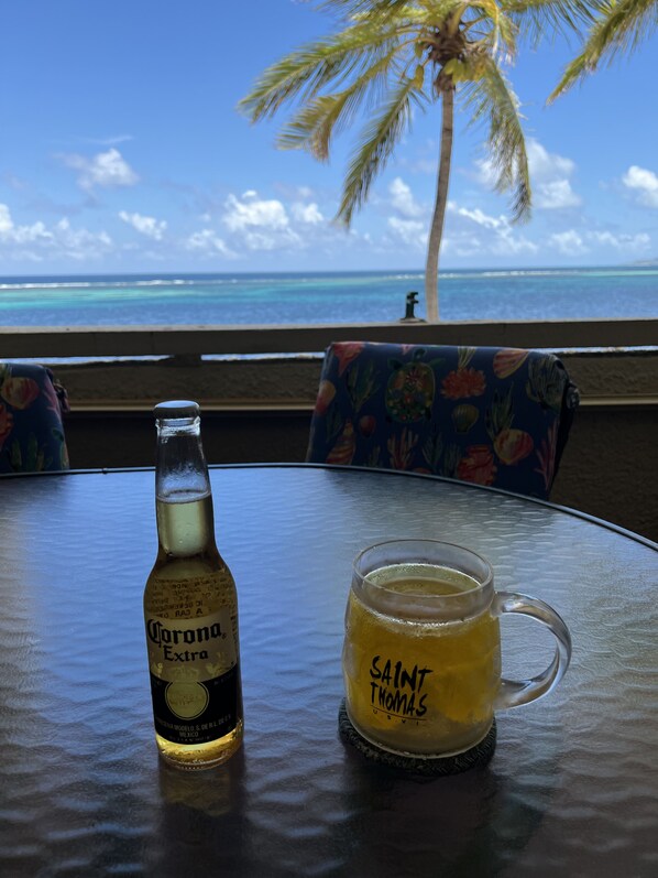 Relaxing on the Balcony