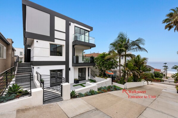 Walk Street Entrance to this Duplex