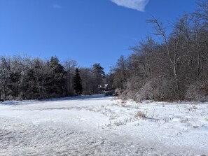 Ice fishing is popular on East Lake, and Pilgrim Lake allows ice skating.