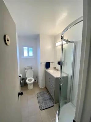 Full bathroom #2: Comes with a toilet, vanity cabinet sink and mirror.