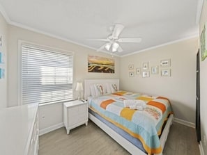 Ceiling Fan, Indoors, Home Decor, Bed, Bedroom
