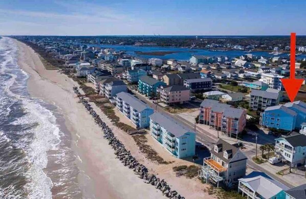 The beach is much larger now after a beach renourishment project