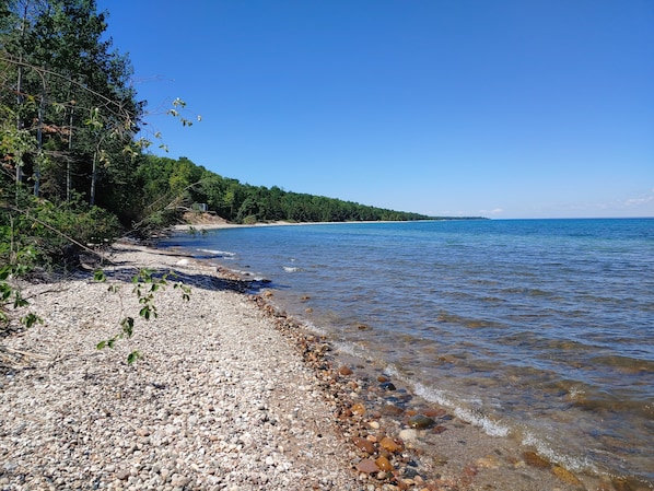 Looking down the beach!