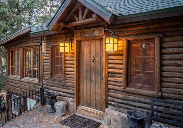 Log Haven - front door