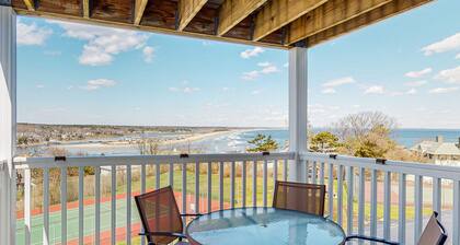 Ocean-view condo overlooking Ogunquit Beach with balcony, pool & tennis