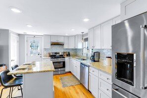 Gourmet kitchen for the traveling chef - or dine out in fabulous Newburyport
