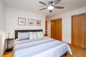 Bedroom 1 - Main floor King, double closets for storing all your belongings