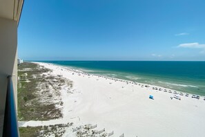 Gulf front views from the large private balcony!