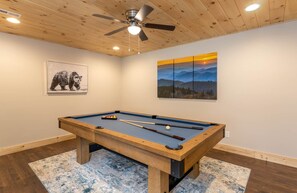 Lower Level Game Room with Pool Table