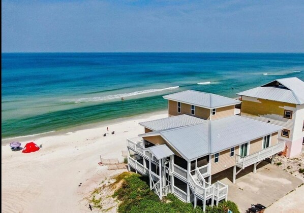 Walk out and you are on the beautiful sugar white sand