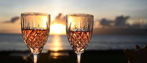 Enjoy a different sunset over the ocean every evening from your lanai