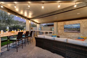 Outside living and dining area