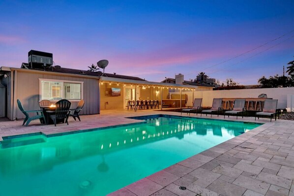 Outdoor pool serviced year-round for guest's use!