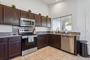 Built-in stove and microwave