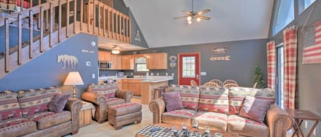 Murphy Vacation Rental Cabin | 1BR | 2BA | Loft | 1,250 Sq Ft | Stairs to Access