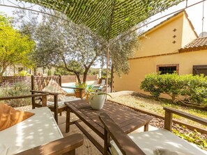 Plant, Table, Furniture, Building, Window, Green, Chair, Shade, Tree, Outdoor Furniture