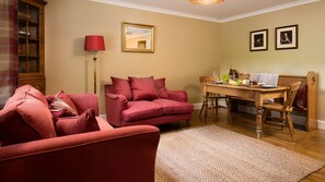 East Lodge at Ashiestiel - the warm heritage colour scheme throughout