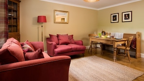 East Lodge at Ashiestiel - the warm heritage colour scheme throughout