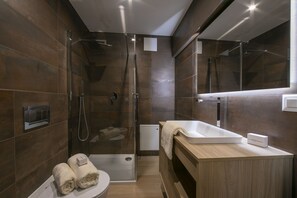 Bathroom with shower stall