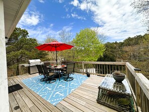 Large deck for barbeques