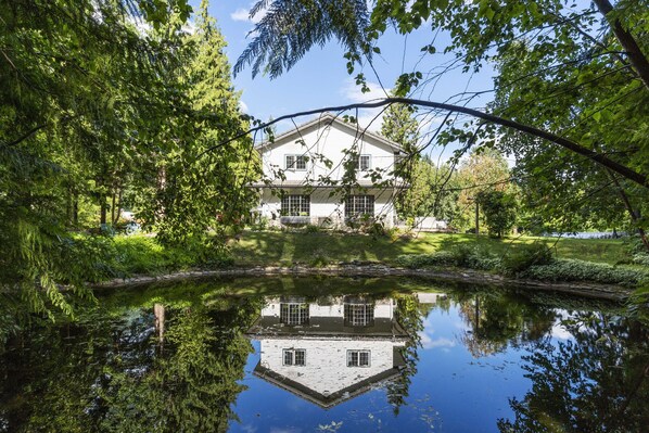 pond by the house