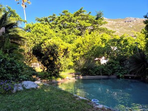 Private swimming pool with Mountain Views
