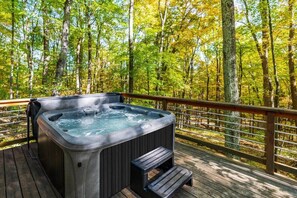 Enjoy a dip in the hot tub after a long day on the slopes or exploring nature.