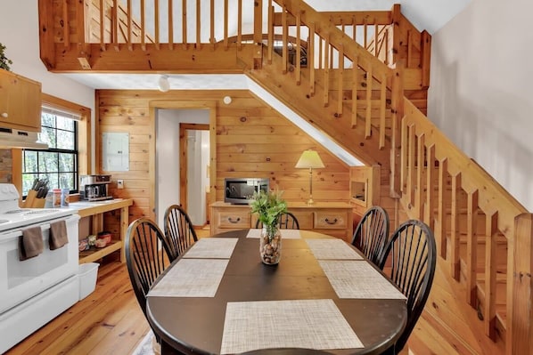 Kitchen/Dining area with Loft above.