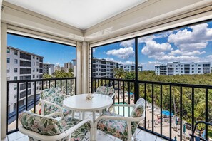 Balcony Dining- Pool View