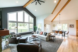 Main living room - open concept with views!