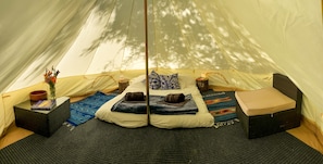 You'll sleep like a baby. Comfy queen mattress, silence, fresh forest air.