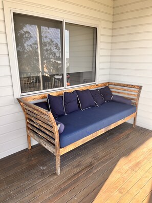 A place to sit and enjoy the view of the lake. 