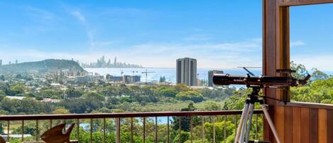 Amazing views over Currumbin Estuary towards Burleigh Hill and Surfers Paradise