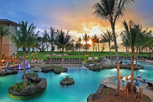 Pool At Sunset