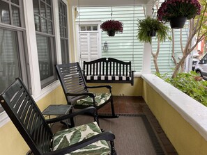 Front porch - a perfect place for morning coffee