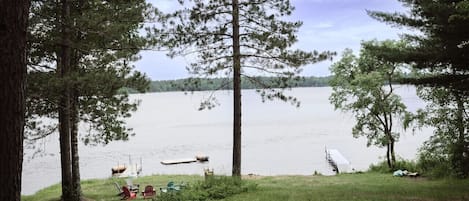 Looking at the waterfront from the picnic table.